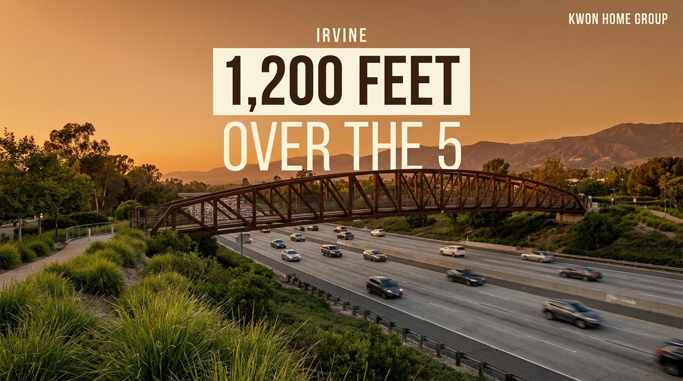 Irvine Just Opened a 1,200-Foot Bridge Over the 5. Here's Which Villages Got More Valuable.